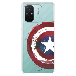 Funda para Xiaomi Redmi 12C Oficial de Marvel Capitán América Escudo Transparente - Marvel