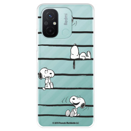 Funda para Xiaomi Redmi 12C Oficial de Peanuts Snoopy rayas - Snoopy