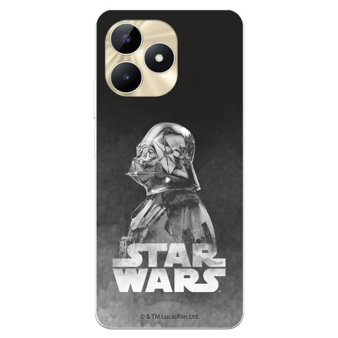 Funda para Realme C53 Oficial de Star Wars Darth Vader Fondo negro - Star Wars