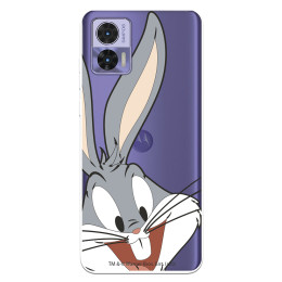 Funda para Motorola Edge 30 Neo Oficial de Warner Bros Bugs Bunny Silueta Transparente - Looney Tunes