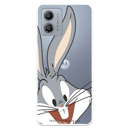 Funda para Motorola Moto G53 5G Oficial de Warner Bros Bugs Bunny Silueta Transparente - Looney Tunes