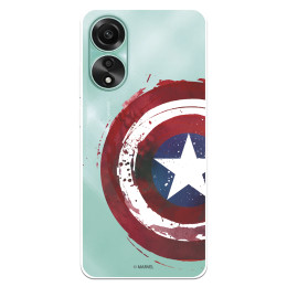 Funda para Oppo A78 4G Oficial de Marvel Capitán América Escudo Transparente - Marvel