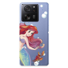 Funda para Xiaomi 13T Oficial de Disney Ariel y Sebastián Burbujas - La Sirenita