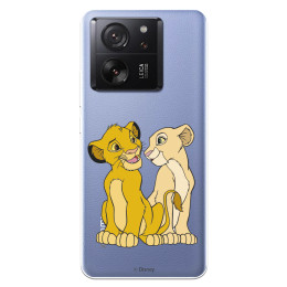 Funda para Xiaomi 13T Pro Oficial de Disney Simba y Nala Silueta - El Rey León