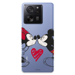 Funda para Xiaomi 13T Pro Oficial de Disney Mickey y Minnie Beso - Clásicos Disney