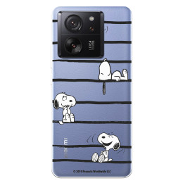 Funda para Xiaomi 13T Pro Oficial de Peanuts Snoopy rayas - Snoopy