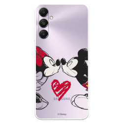 Funda para Samsung Galaxy A05s Oficial de Disney Mickey y Minnie Beso - Clásicos Disney