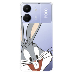 Funda para Xiaomi Poco C65 Oficial de Warner Bros Bugs Bunny Silueta Transparente - Looney Tunes