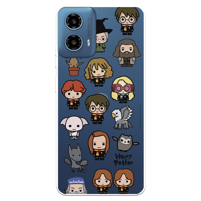 Funda para Motorola Moto G34 Oficial de Harry Potter Personajes Iconos - Harry Potter