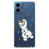 Funda para Motorola Moto G34 Oficial de Disney Olaf Transparente - Frozen