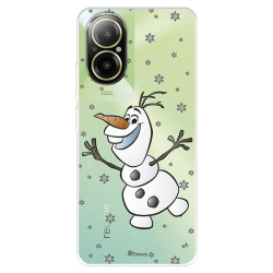 Funda para Realme C67 Oficial de Disney Olaf Transparente - Frozen