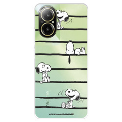 Funda para Realme C67 Oficial de Peanuts Snoopy rayas - Snoopy