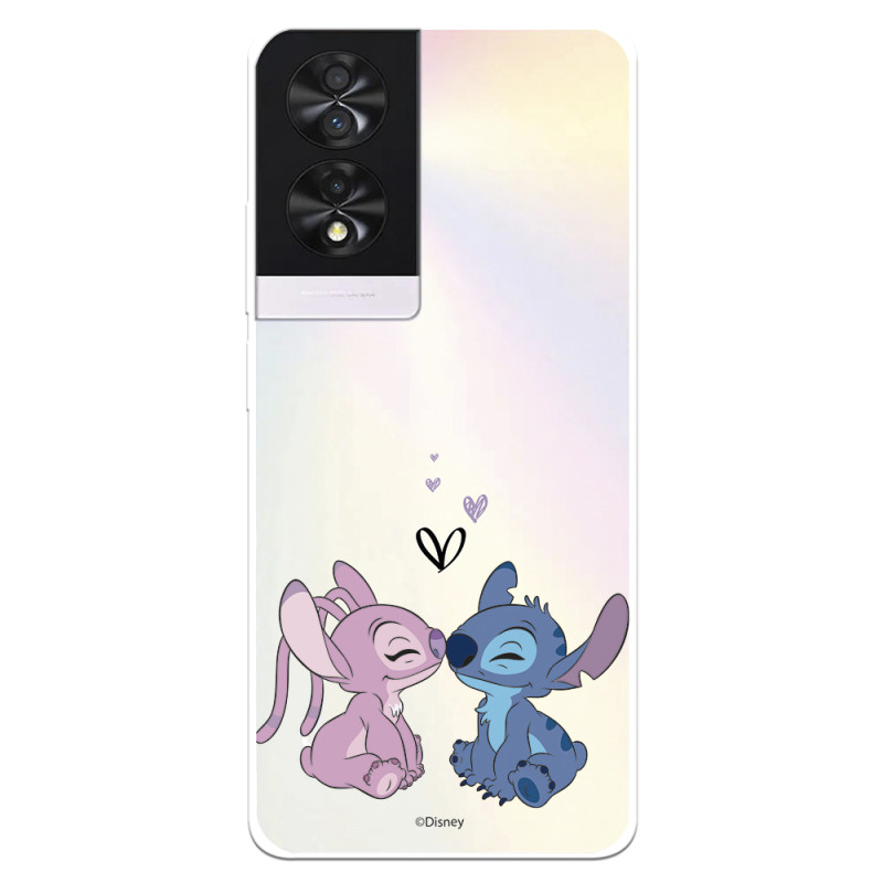 Funda para TCL 40 NXTPAPER Oficial de Disney Angel & Stitch Beso - Lilo & Stitch