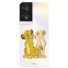 Funda para TCL 40 NXTPAPER Oficial de Disney Simba y Nala Silueta - El Rey León