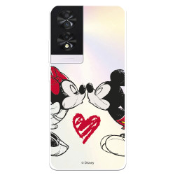 Funda para TCL 40 NXTPAPER Oficial de Disney Mickey y Minnie Beso - Clásicos Disney