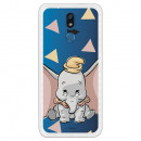 Carcasa Oficial Disney Dumbo silueta transparente para Lg K40 - Dumbo- La Casa de las Carcasas