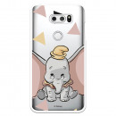 Carcasa Oficial Disney Dumbo silueta transparente para LG V30 - Dumbo- La Casa de las Carcasas