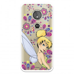 Carcasa Oficial Disney Campanilla Flores Transparente para Motorola Moto G6 Play - Peter Pan- La Casa de las Carcasas