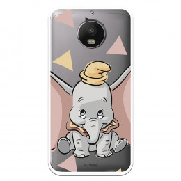 Carcasa Oficial Disney Dumbo silueta transparente para Motorola Moto G5s - Dumbo- La Casa de las Carcasas