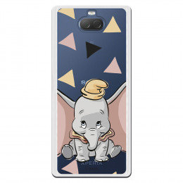 Carcasa Oficial Disney Dumbo silueta transparente para Sony Xperia 10 - Dumbo- La Casa de las Carcasas