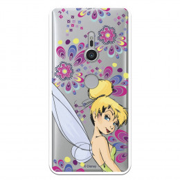 Carcasa Oficial Disney Campanilla Flores Transparente para Sony Xperia XZ2 - Peter Pan- La Casa de las Carcasas