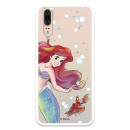 Carcasa Oficial Disney Sirenita y Sebastián Transparente para Huawei P20 - La Sirenita- La Casa de las Carcasas