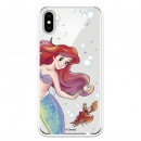 Carcasa Oficial Disney Sirenita y Sebastian Clear para iPhone X - La Casa de las Carcasas