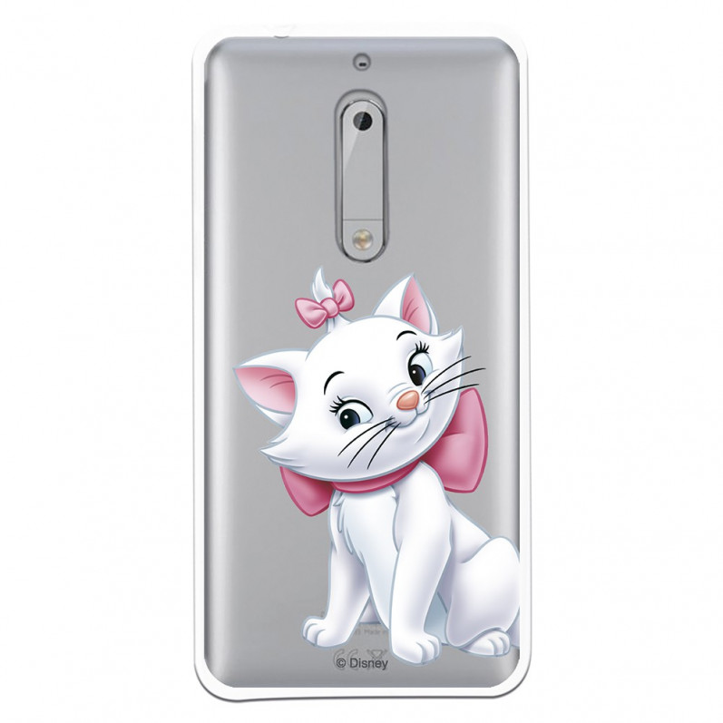 Coque Disney Officiel Marie Silhouette transparente pour Nokia 5 - Les Aristochats