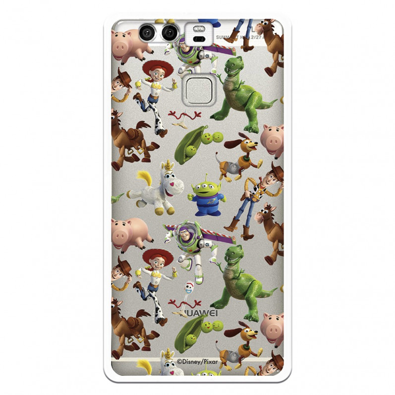 Carcasa Oficial Carcasa Oficial Disney Toy Story Siluetas Transparente - Toy Story para Huawei P9- La Casa de las Carcasas