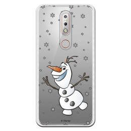 Funda para Nokia 7.1 Oficial de Disney Olaf Transparente - Frozen