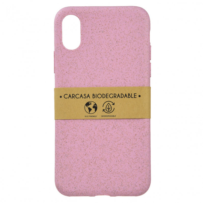 Carcasa Biodegradable Rosa para iPhone X- La Casa de las Carcasas