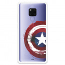 Funda para Huawei Mate 20 X Oficial de Marvel Capitán América Escudo Transparente - Marvel