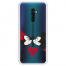 Funda para Oppo Reno 2  Oficial de Disney Mickey y Minnie Beso - Clásicos Disney