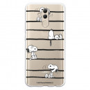 Funda para Huawei Mate 20 Lite Oficial de Peanuts Snoopy rayas - Snoopy