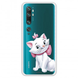 Funda para Xiaomi Mi Note 10 Pro Oficial de Disney Marie Silueta - Los Aristogatos