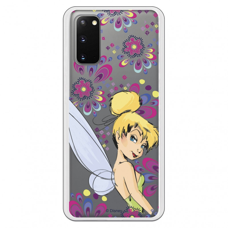 Funda para Samsung Galaxy S20 Oficial de Disney Campanilla Flores - Peter Pan