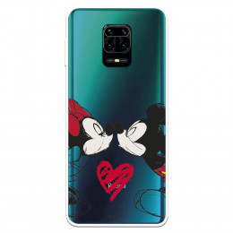 Funda para Xiaomi Redmi Note 9S Oficial de Disney Mickey y Minnie Beso - Clásicos Disney