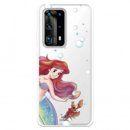 Funda para Huawei P40 Pro Oficial de Disney Ariel y Sebastián Burbujas - La Sirenita