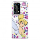 Funda para Huawei P40 Pro Oficial de Disney Campanilla Flores - Peter Pan