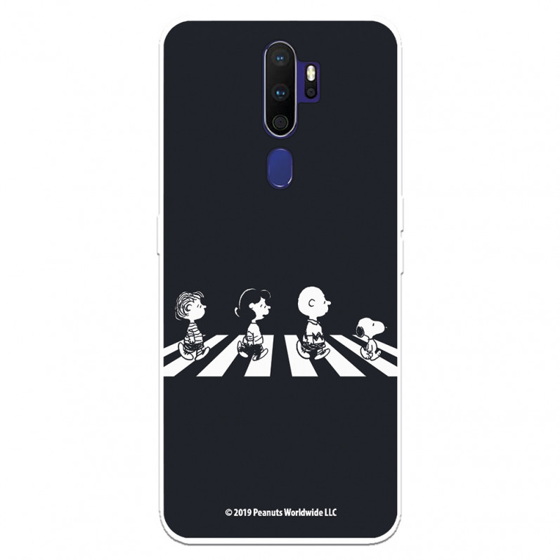 Funda para Oppo A5 2020 Oficial de Peanuts Personajes Beatles - Snoopy