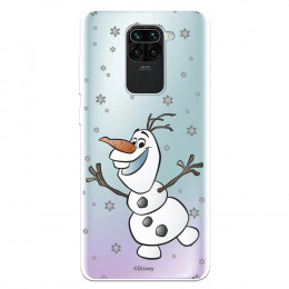Funda para Xiaomi Redmi Note 9 Oficial de Disney Olaf Transparente - Frozen