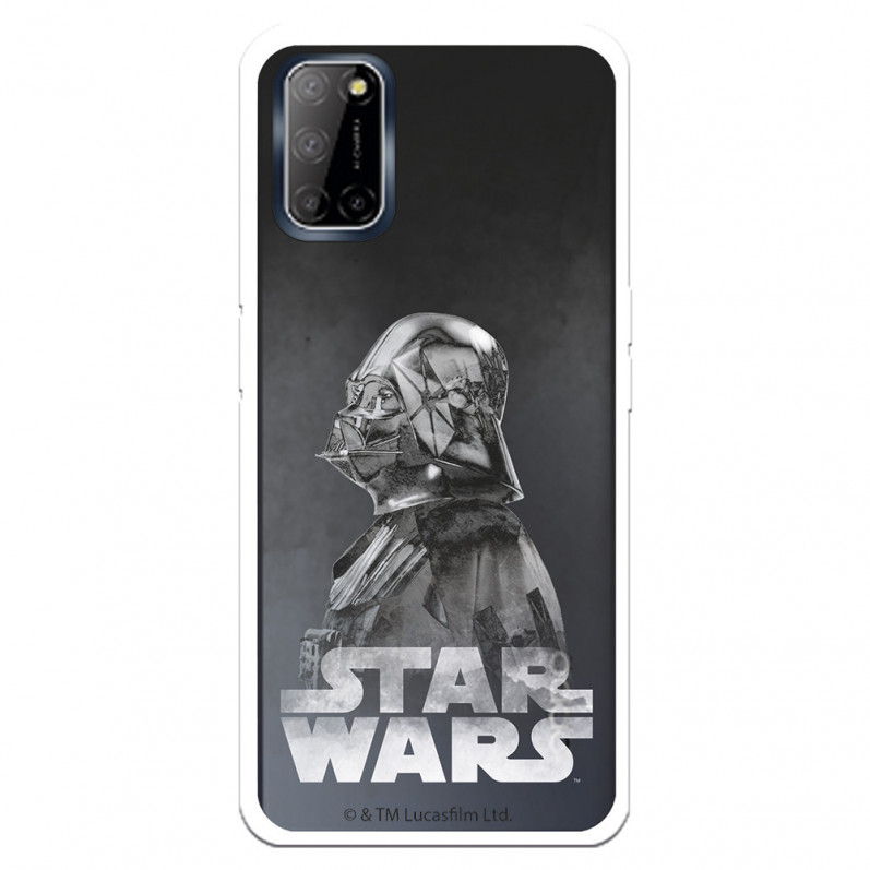 Funda para Oppo A52 Oficial de Star Wars Darth Vader Fondo negro - Star Wars