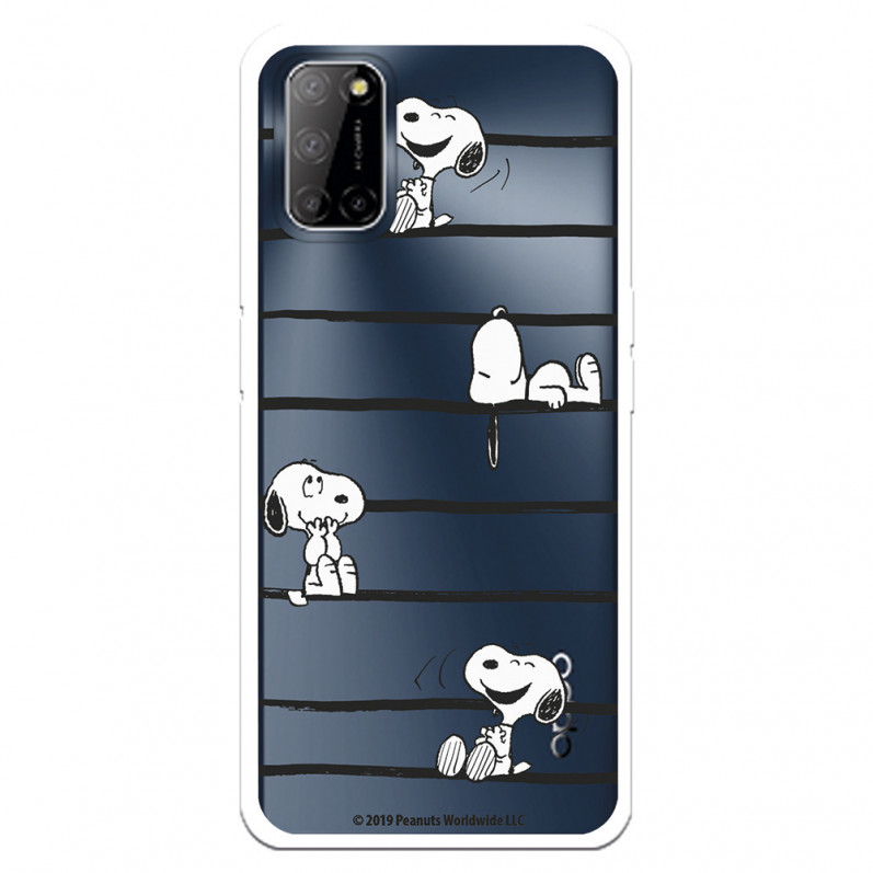 Funda para Oppo A92 Oficial de Peanuts Snoopy rayas - Snoopy