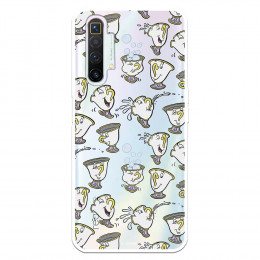 Funda para Realme X2 Oficial de Disney Chip Potts Siluetas - La Bella y la Bestia