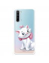 Funda para Oppo Find X2 Lite Oficial de Disney Marie Silueta - Los Aristogatos