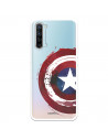 Funda para Oppo Find X2 Lite Oficial de Marvel Capitán América Escudo Transparente - Marvel