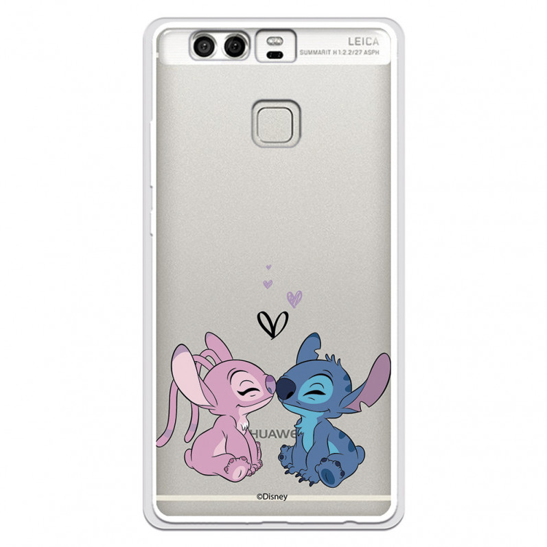 Funda para Huawei P9 Oficial de Disney Angel & Stitch Beso - Lilo & Stitch