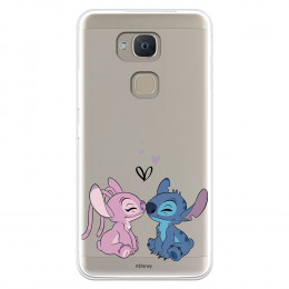 Funda para Bq Aquaris V Oficial de Disney Angel & Stitch Beso - Lilo & Stitch