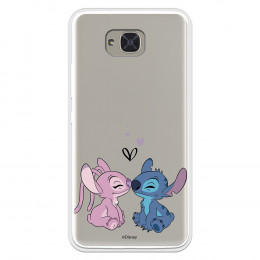 Funda para Bq Aquaris U2 Oficial de Disney Angel & Stitch Beso - Lilo & Stitch