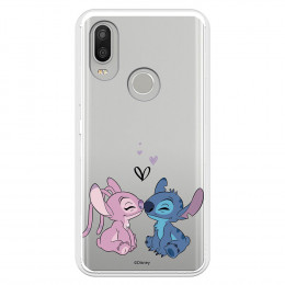 Funda para BQ Aquaris X2 Pro Oficial de Disney Angel & Stitch Beso - Lilo & Stitch